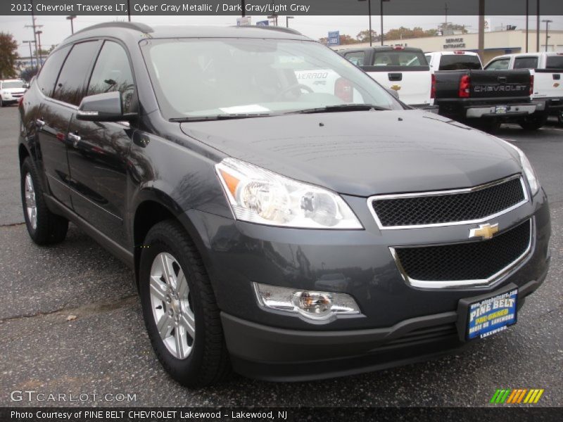 Cyber Gray Metallic / Dark Gray/Light Gray 2012 Chevrolet Traverse LT