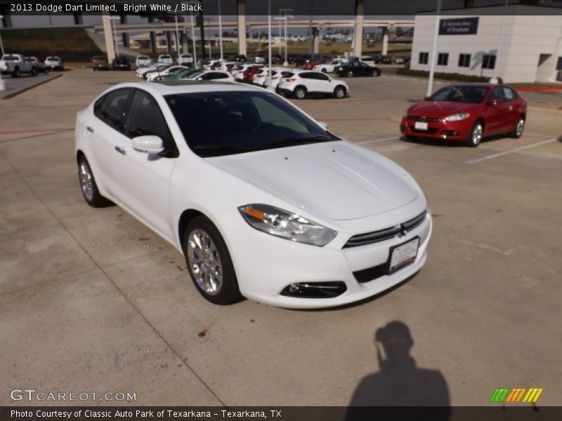 Bright White / Black 2013 Dodge Dart Limited