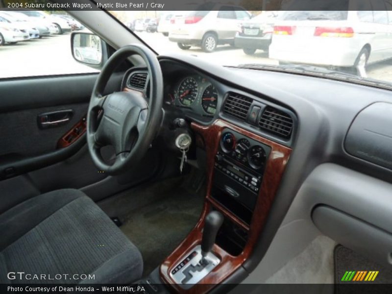 Mystic Blue Pearl / Gray 2004 Subaru Outback Wagon