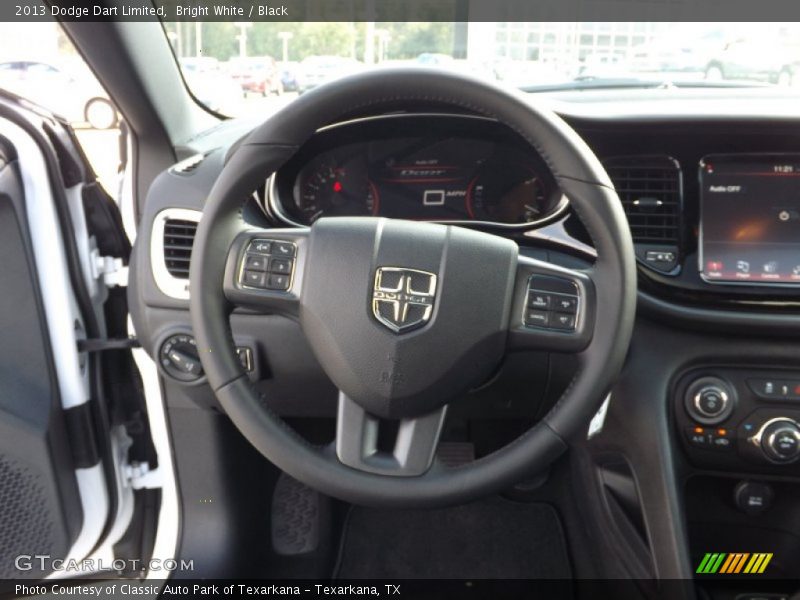 Bright White / Black 2013 Dodge Dart Limited