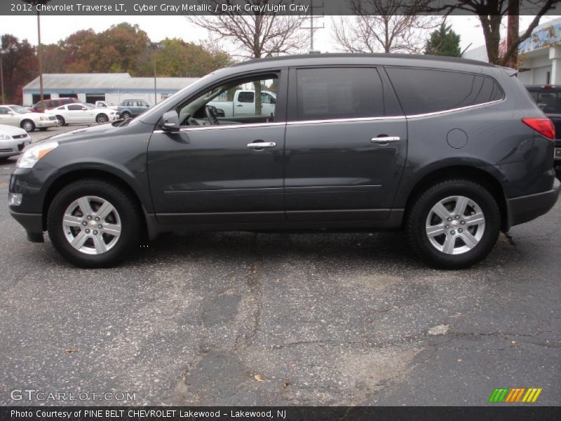 Cyber Gray Metallic / Dark Gray/Light Gray 2012 Chevrolet Traverse LT