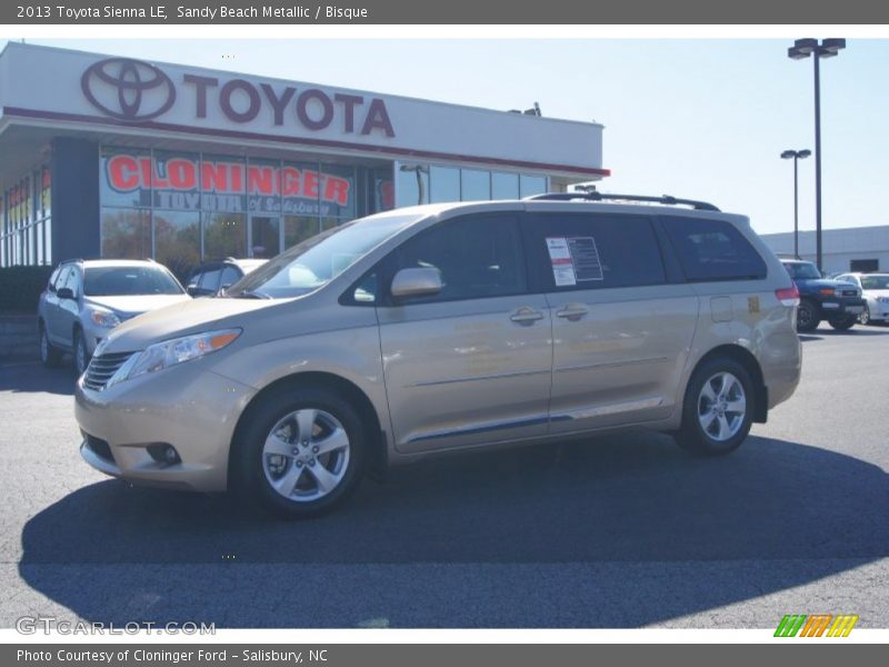 Sandy Beach Metallic / Bisque 2013 Toyota Sienna LE