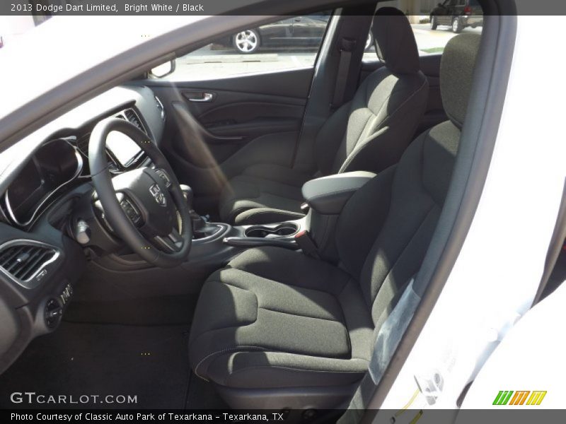 Bright White / Black 2013 Dodge Dart Limited