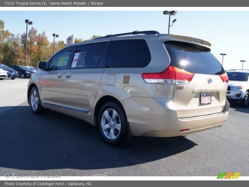 Sandy Beach Metallic / Bisque 2013 Toyota Sienna LE