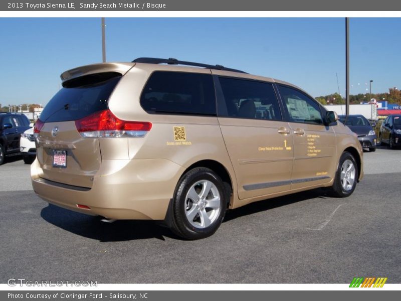 Sandy Beach Metallic / Bisque 2013 Toyota Sienna LE