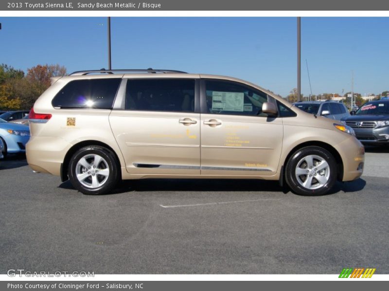Sandy Beach Metallic / Bisque 2013 Toyota Sienna LE