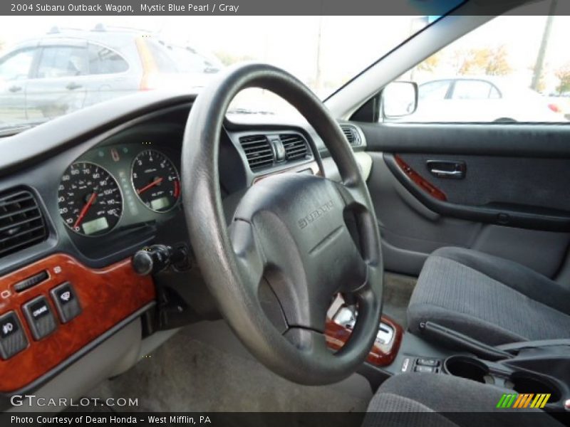 Mystic Blue Pearl / Gray 2004 Subaru Outback Wagon