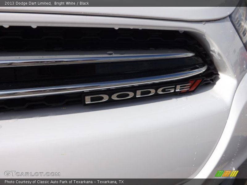 Bright White / Black 2013 Dodge Dart Limited