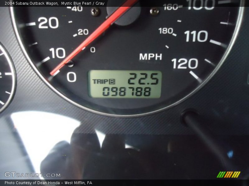 Mystic Blue Pearl / Gray 2004 Subaru Outback Wagon