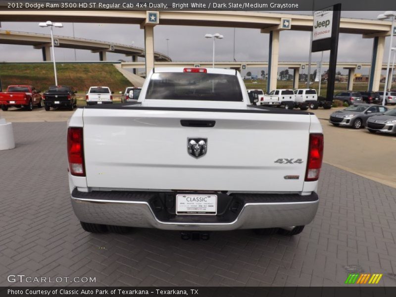 Bright White / Dark Slate/Medium Graystone 2012 Dodge Ram 3500 HD ST Regular Cab 4x4 Dually