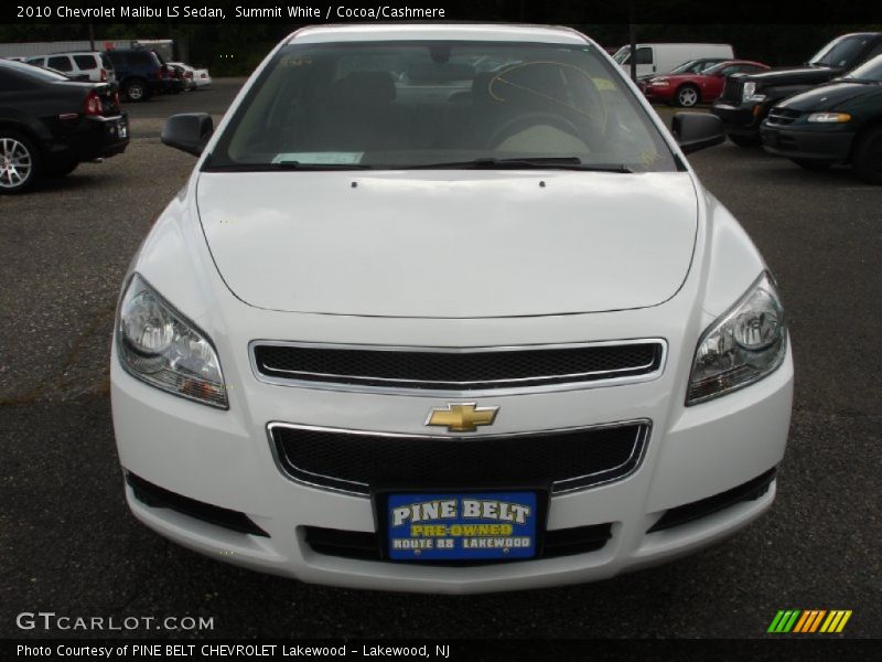 Summit White / Cocoa/Cashmere 2010 Chevrolet Malibu LS Sedan