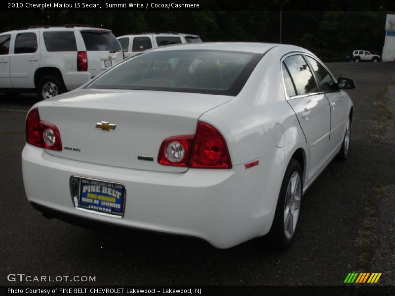 Summit White / Cocoa/Cashmere 2010 Chevrolet Malibu LS Sedan