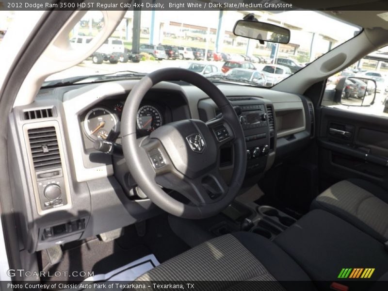 Bright White / Dark Slate/Medium Graystone 2012 Dodge Ram 3500 HD ST Regular Cab 4x4 Dually