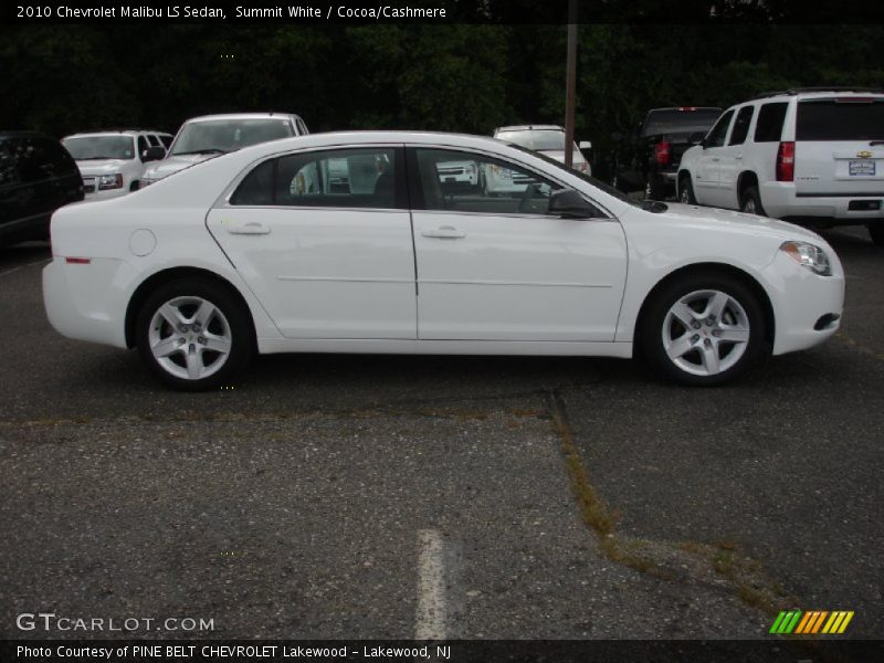 Summit White / Cocoa/Cashmere 2010 Chevrolet Malibu LS Sedan