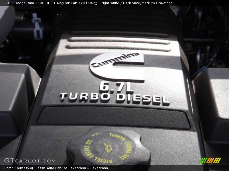 Bright White / Dark Slate/Medium Graystone 2012 Dodge Ram 3500 HD ST Regular Cab 4x4 Dually