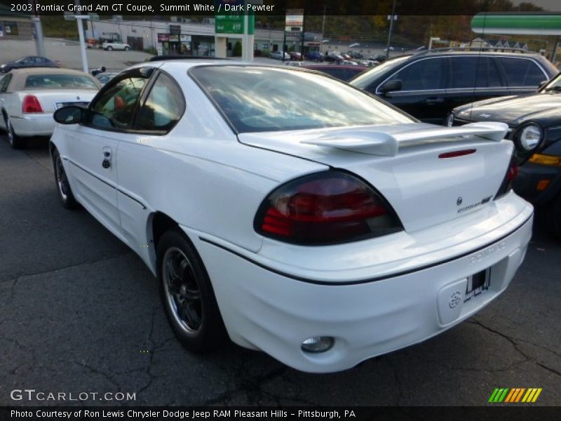Summit White / Dark Pewter 2003 Pontiac Grand Am GT Coupe