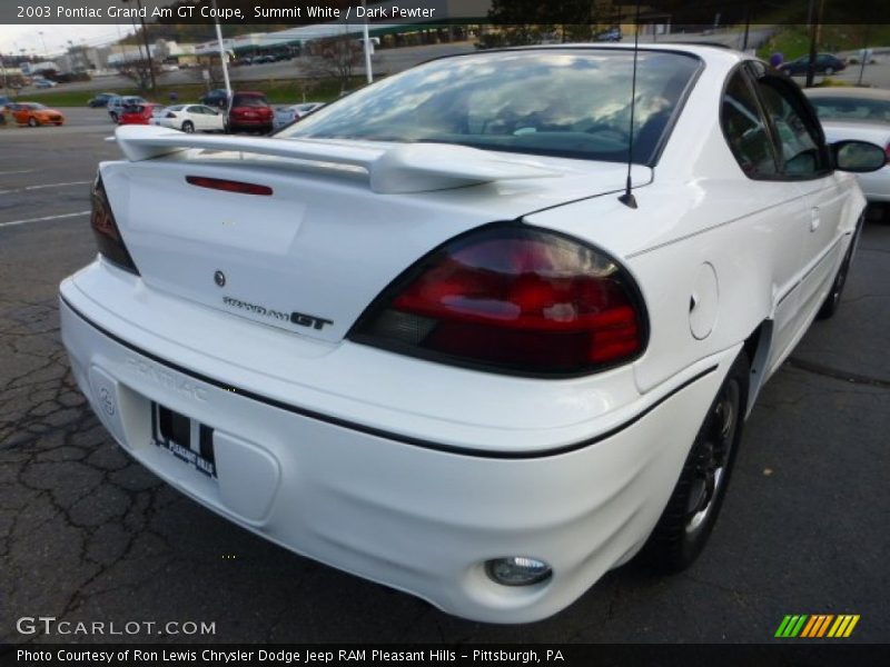 Summit White / Dark Pewter 2003 Pontiac Grand Am GT Coupe
