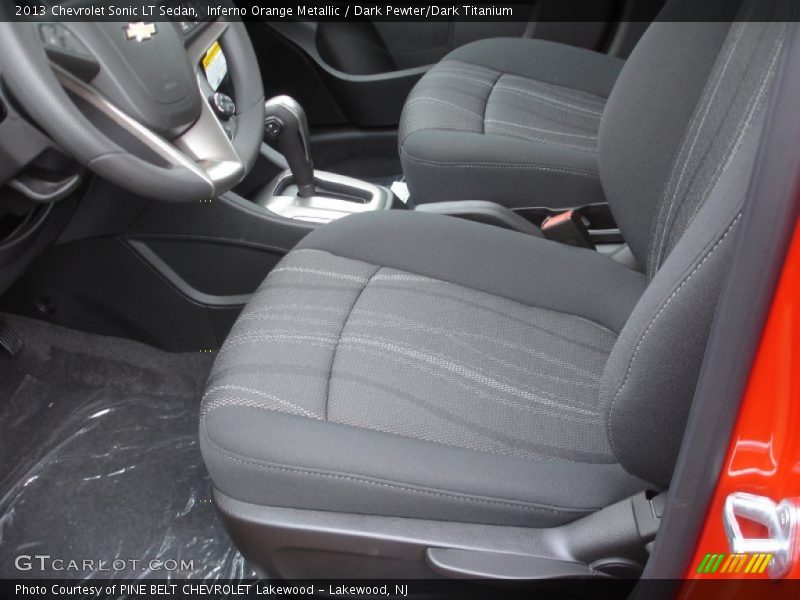 Inferno Orange Metallic / Dark Pewter/Dark Titanium 2013 Chevrolet Sonic LT Sedan