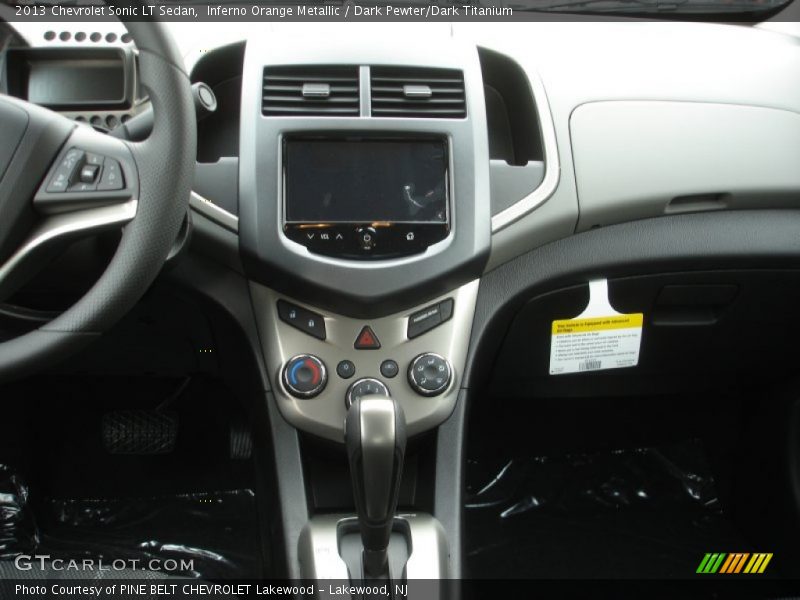 Inferno Orange Metallic / Dark Pewter/Dark Titanium 2013 Chevrolet Sonic LT Sedan