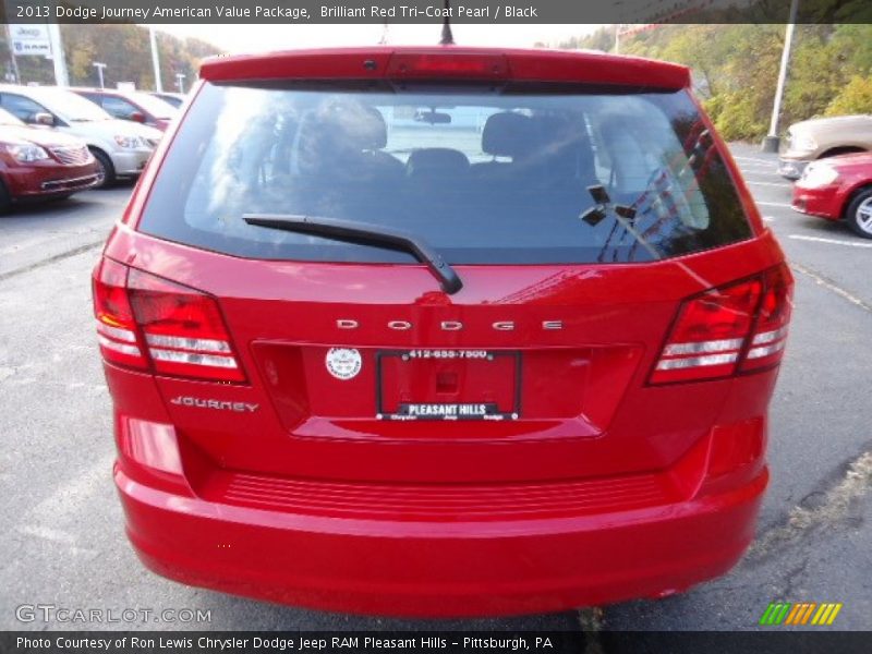 Brilliant Red Tri-Coat Pearl / Black 2013 Dodge Journey American Value Package