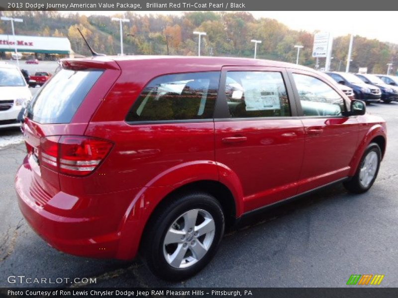 Brilliant Red Tri-Coat Pearl / Black 2013 Dodge Journey American Value Package