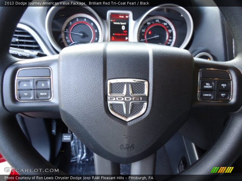 Brilliant Red Tri-Coat Pearl / Black 2013 Dodge Journey American Value Package