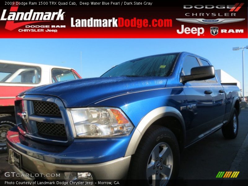 Deep Water Blue Pearl / Dark Slate Gray 2009 Dodge Ram 1500 TRX Quad Cab