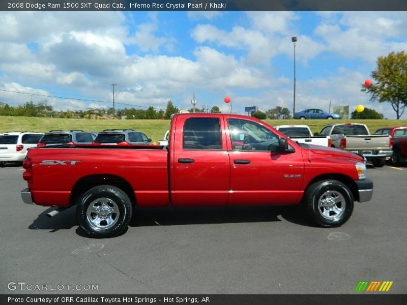 Inferno Red Crystal Pearl / Khaki 2008 Dodge Ram 1500 SXT Quad Cab