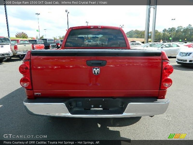 Inferno Red Crystal Pearl / Khaki 2008 Dodge Ram 1500 SXT Quad Cab