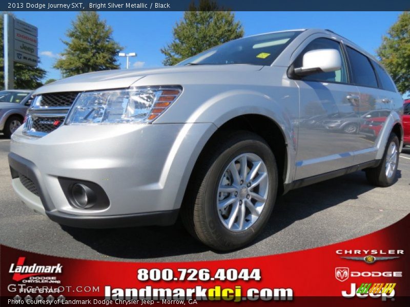 Bright Silver Metallic / Black 2013 Dodge Journey SXT