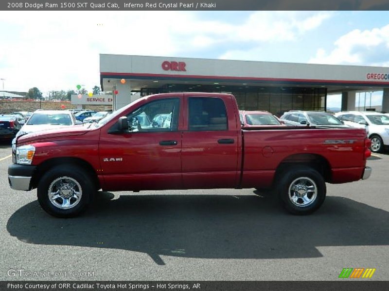 Inferno Red Crystal Pearl / Khaki 2008 Dodge Ram 1500 SXT Quad Cab