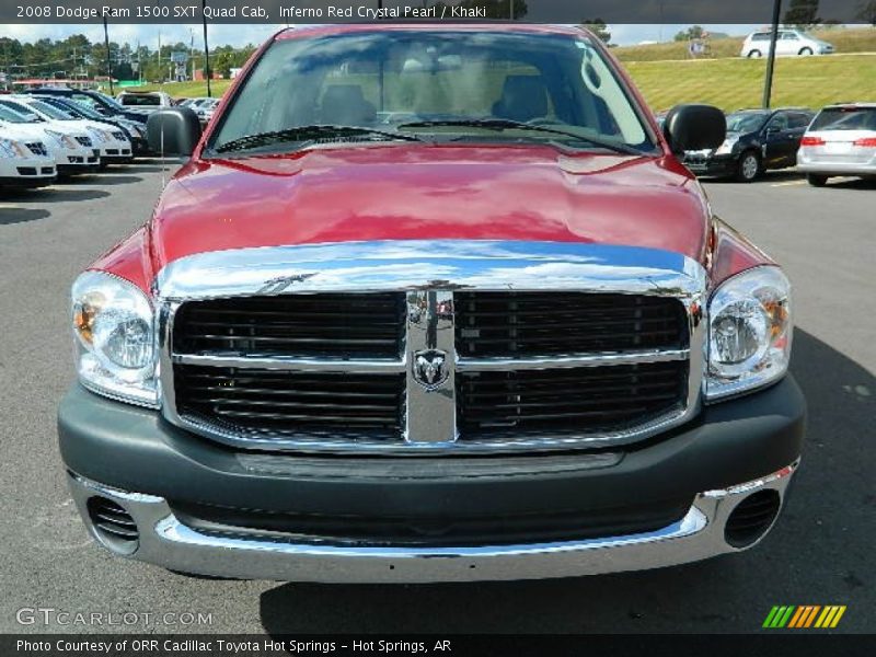 Inferno Red Crystal Pearl / Khaki 2008 Dodge Ram 1500 SXT Quad Cab