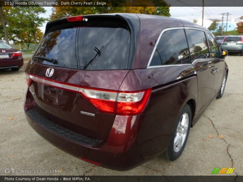 Dark Cherry Pearl / Beige 2013 Honda Odyssey Touring