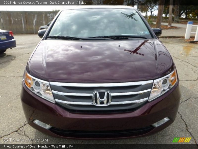 Dark Cherry Pearl / Beige 2013 Honda Odyssey Touring
