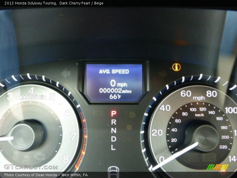  2013 Odyssey Touring Touring Gauges