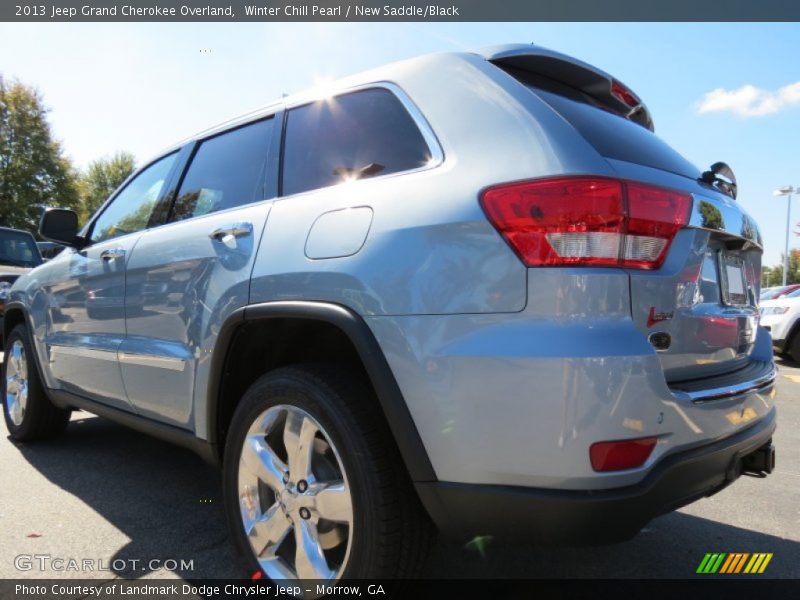 Winter Chill Pearl / New Saddle/Black 2013 Jeep Grand Cherokee Overland