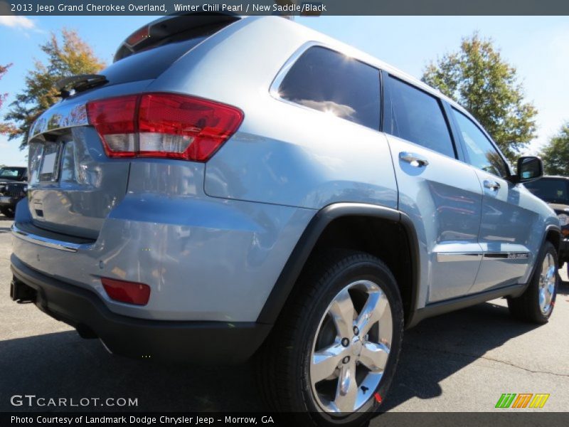 Winter Chill Pearl / New Saddle/Black 2013 Jeep Grand Cherokee Overland