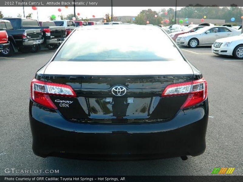 Attitude Black Metallic / Ivory 2012 Toyota Camry L