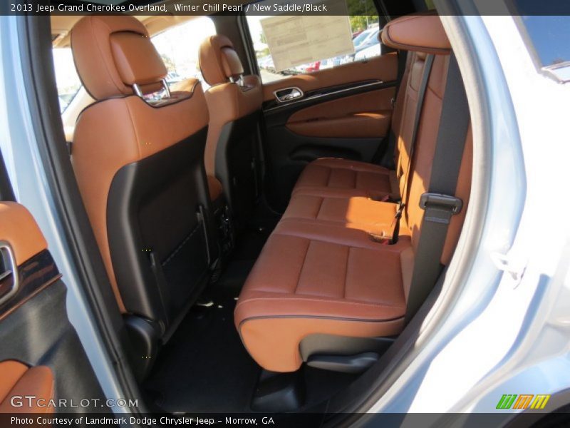 Winter Chill Pearl / New Saddle/Black 2013 Jeep Grand Cherokee Overland