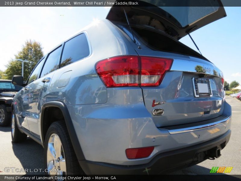 Winter Chill Pearl / New Saddle/Black 2013 Jeep Grand Cherokee Overland