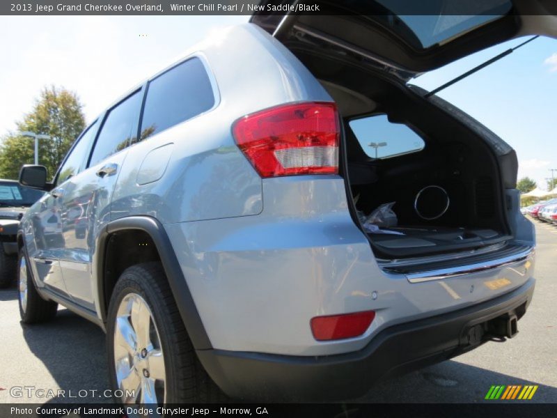Winter Chill Pearl / New Saddle/Black 2013 Jeep Grand Cherokee Overland