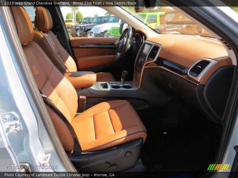 Winter Chill Pearl / New Saddle/Black 2013 Jeep Grand Cherokee Overland
