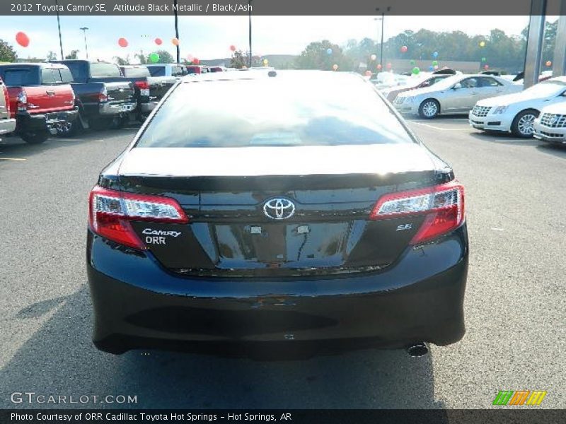 Attitude Black Metallic / Black/Ash 2012 Toyota Camry SE