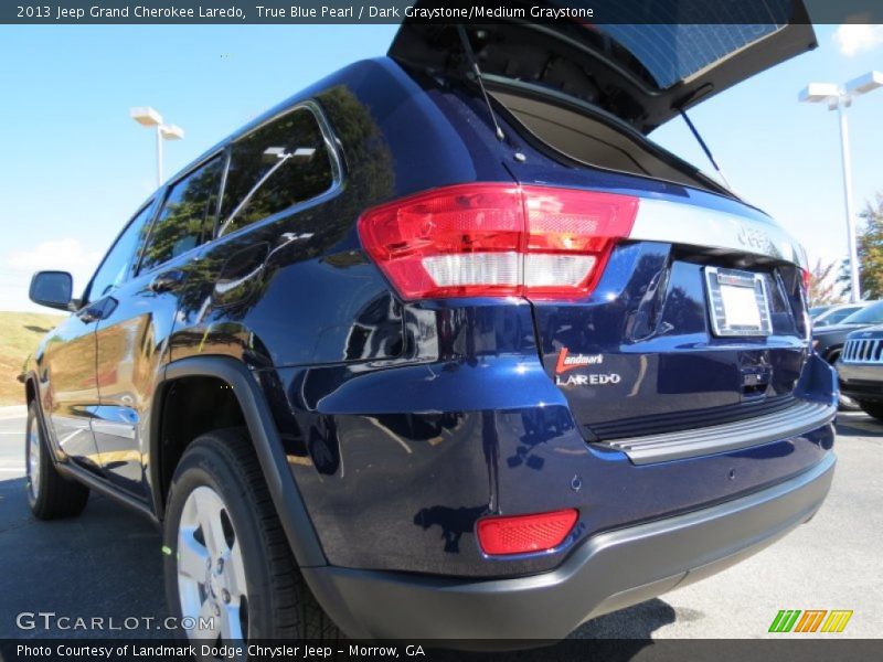 True Blue Pearl / Dark Graystone/Medium Graystone 2013 Jeep Grand Cherokee Laredo