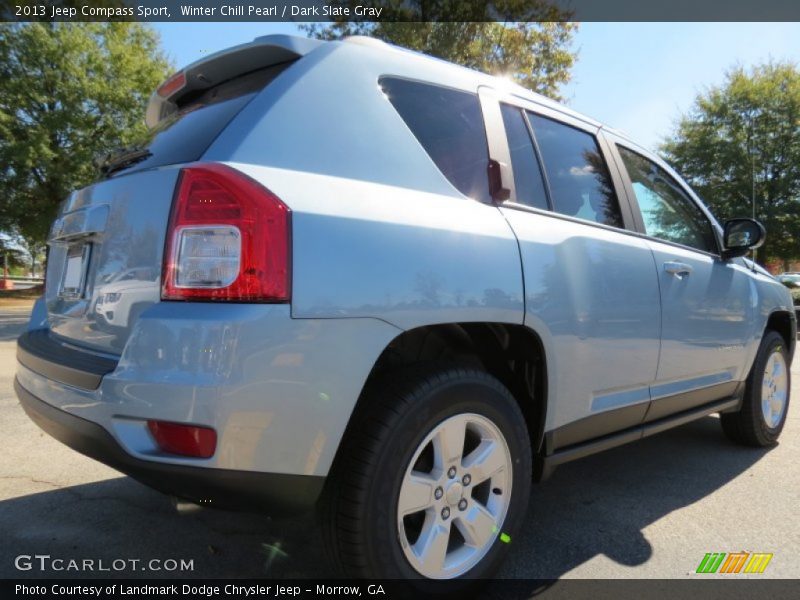 Winter Chill Pearl / Dark Slate Gray 2013 Jeep Compass Sport