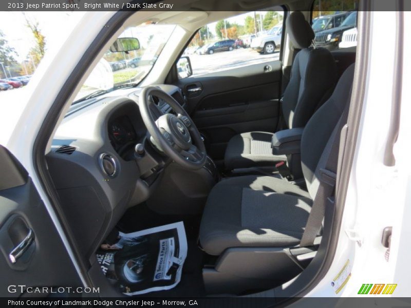 Bright White / Dark Slate Gray 2013 Jeep Patriot Sport