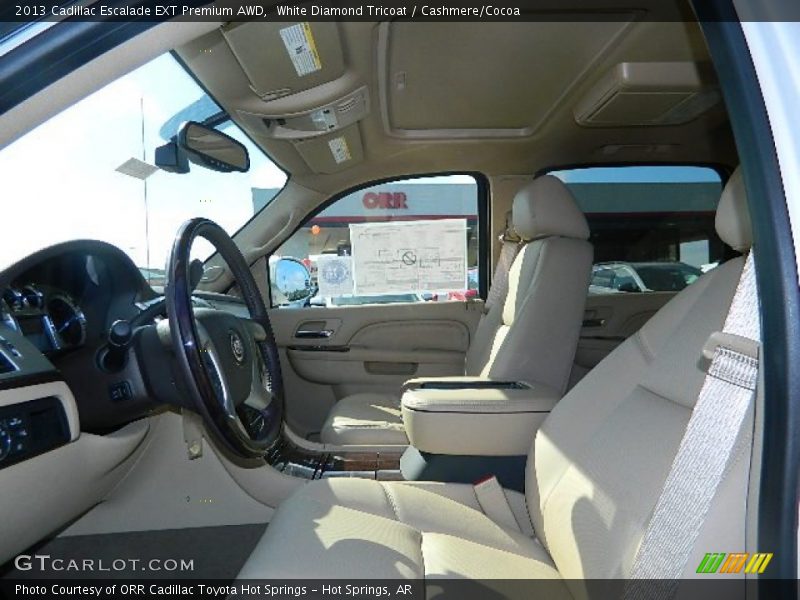 White Diamond Tricoat / Cashmere/Cocoa 2013 Cadillac Escalade EXT Premium AWD