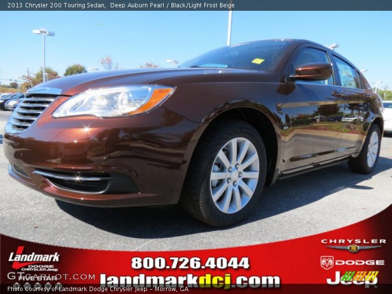Deep Auburn Pearl / Black/Light Frost Beige 2013 Chrysler 200 Touring Sedan
