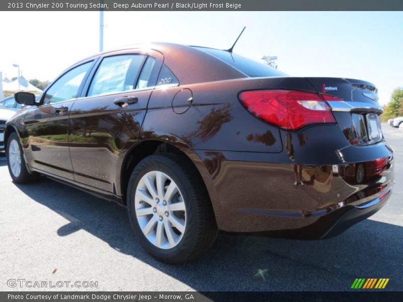 Deep Auburn Pearl / Black/Light Frost Beige 2013 Chrysler 200 Touring Sedan