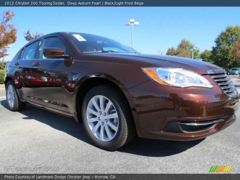 Deep Auburn Pearl / Black/Light Frost Beige 2013 Chrysler 200 Touring Sedan